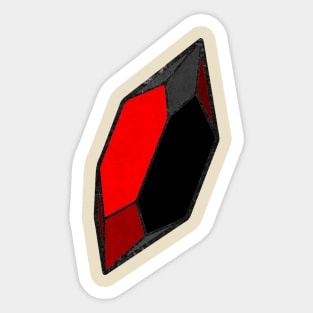 Red and Black Gem Sticker
